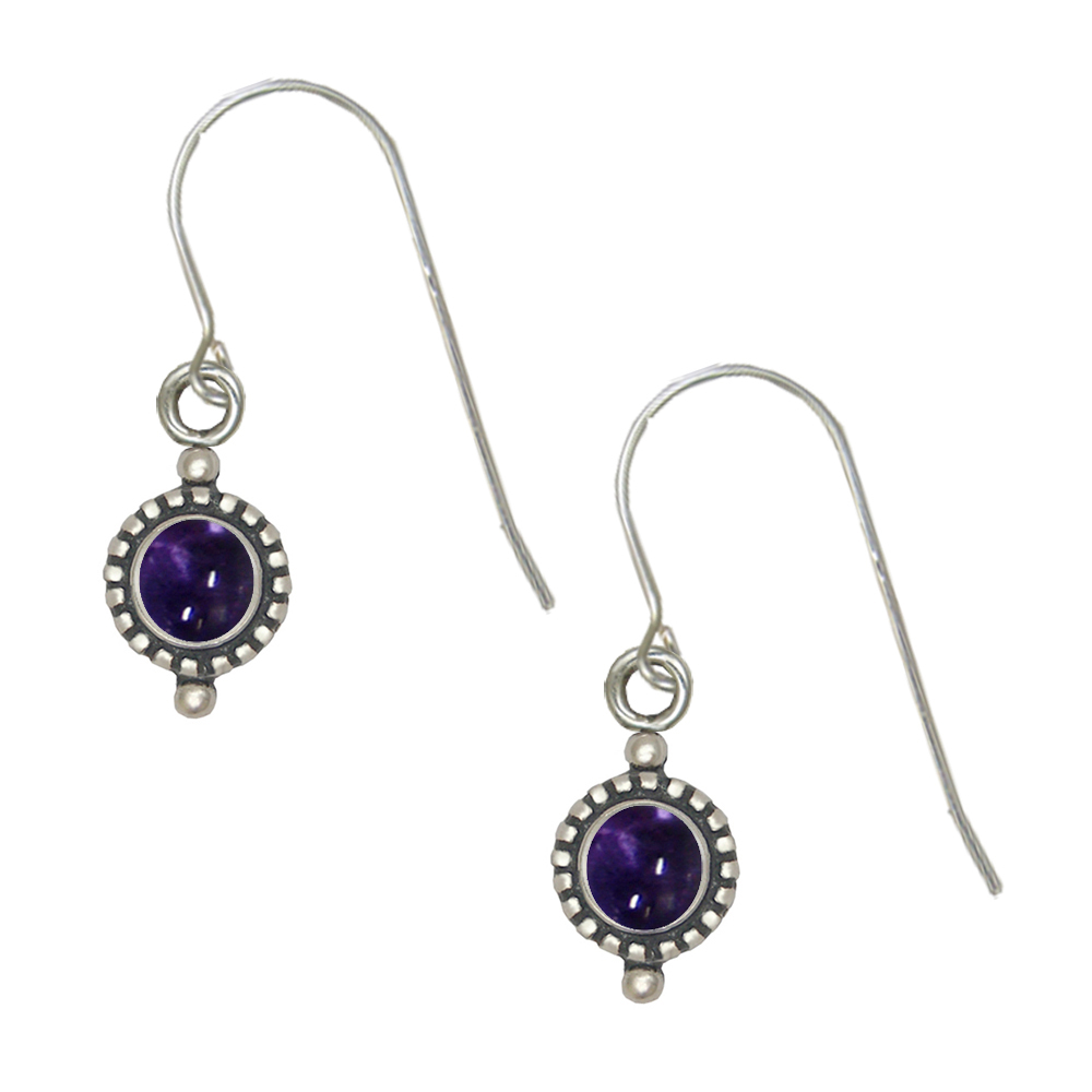 Sterling Silver Iolite Gemstone Drop Dangle Earrings